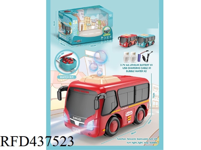 REMOTE CONTROL BUBBLE BUS CAR MUSIC LIGHT 2.4G