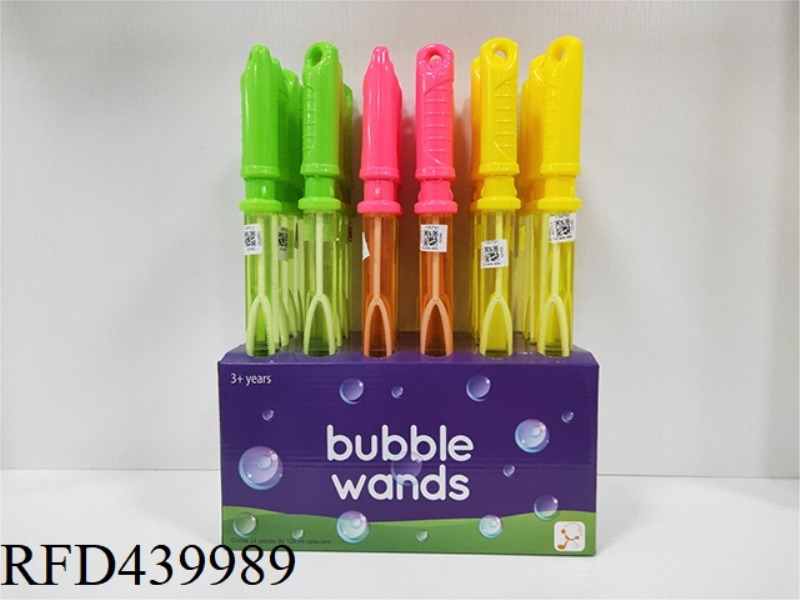 BUBBLE WAND 1 CIRCLE (PVC) WITH HOLE HANDLE 24PCS
