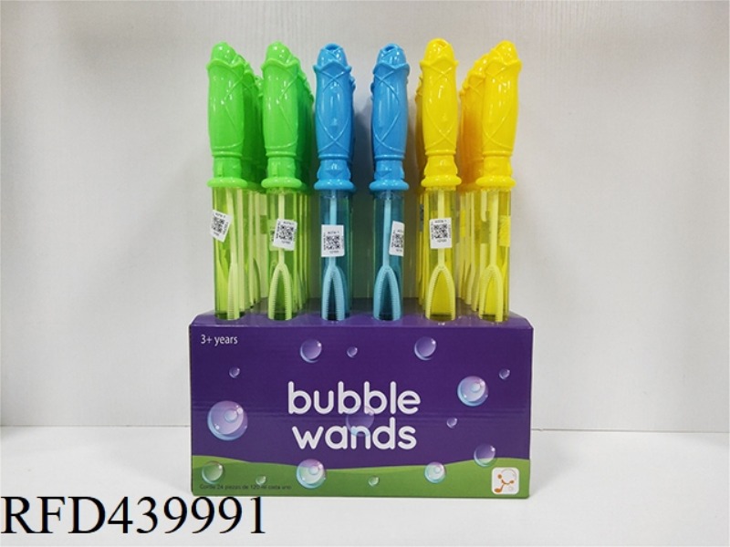 BUBBLE WAND 1 CIRCLE (PVC) HANDLE ROSE 24PCS