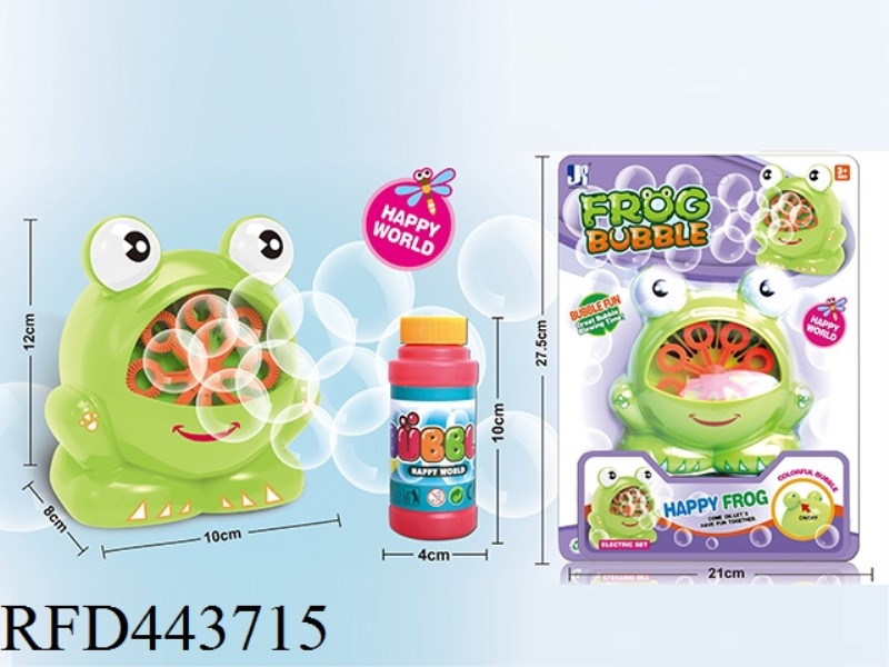 ELECTRIC FUN FROG BUBBLE MACHINE