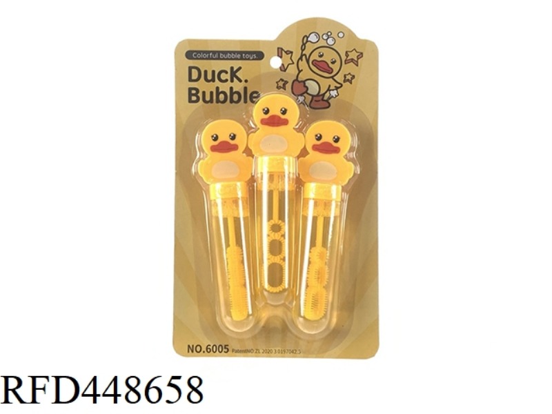 LITTLE YELLOW DUCK BUBBLE STICK 3PCS / CARD
