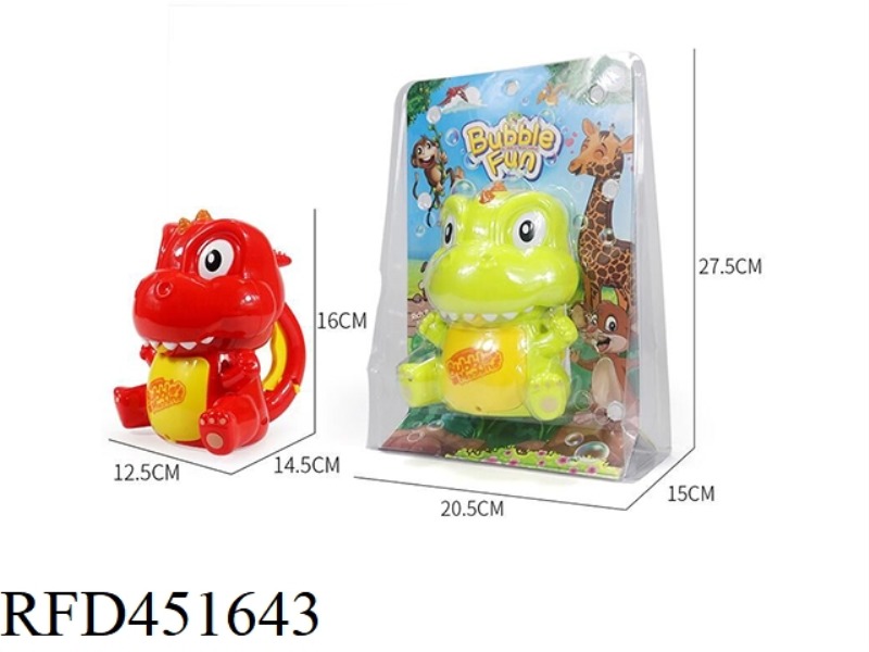 ELECTRIC DINOSAUR BUBBLE MACHINE 2 COLORS