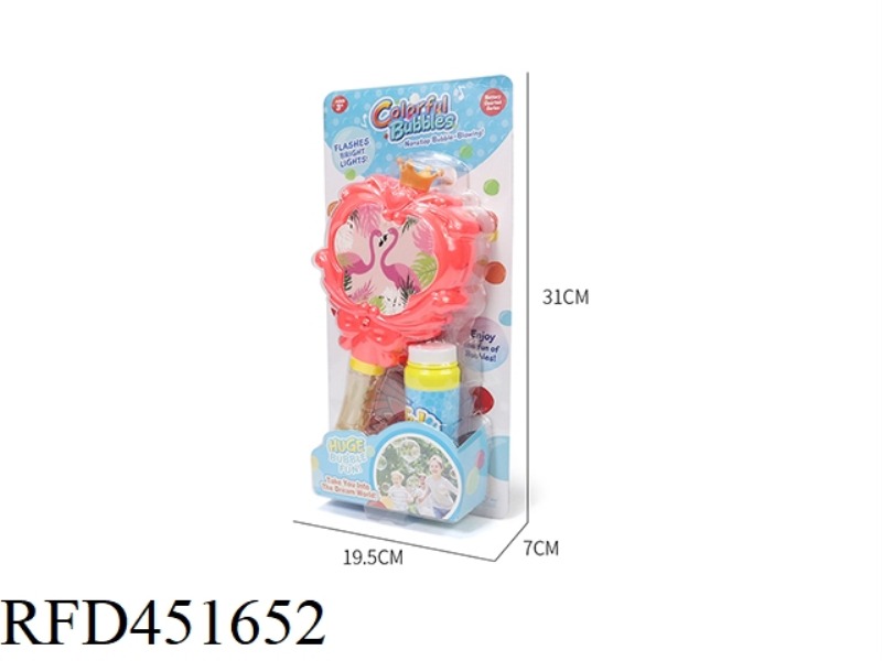 ELECTRIC FLAMINGO MAGIC STICK BUBBLE MACHINE