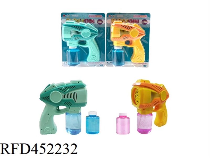 TOUCAN FIVE-HOLE BUBBLE GUN WITH A BOTTLE OF 150ML WATER (WITH MUSIC)