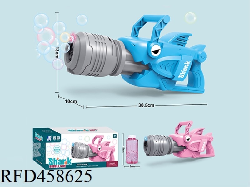 ELECTRIC LIGHT MUSIC SHARK BUBBLE GUN (150ML)