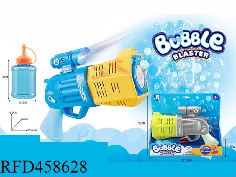 FULL AUTOMATIC LIGHT LEFT WHEEL BUBBLE GUN (NEW COLOR SYSTEM) (150ML*1)