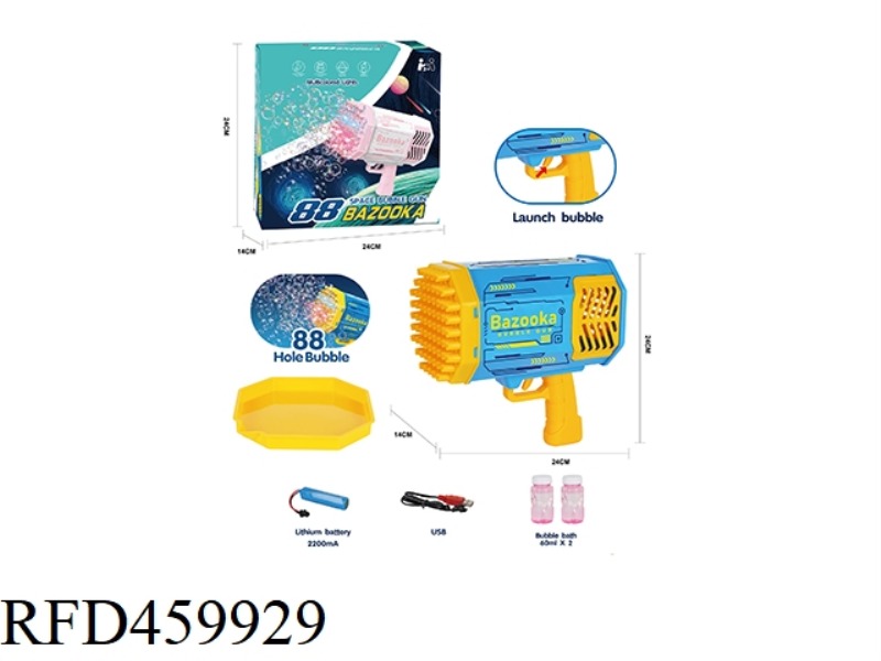 88 HOLE BAZOOKA BUBBLE GUN (BLUE)