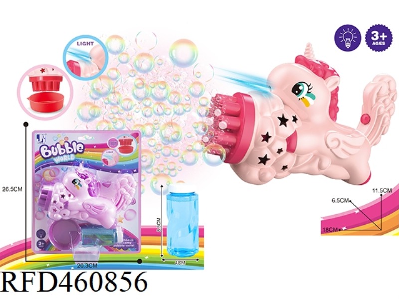 ELECTRIC 16 HOLE UNICORN BUBBLE GUN
