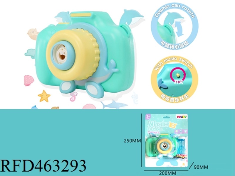 HANGING PLATE SMALL WHALE BUBBLE CAMERA