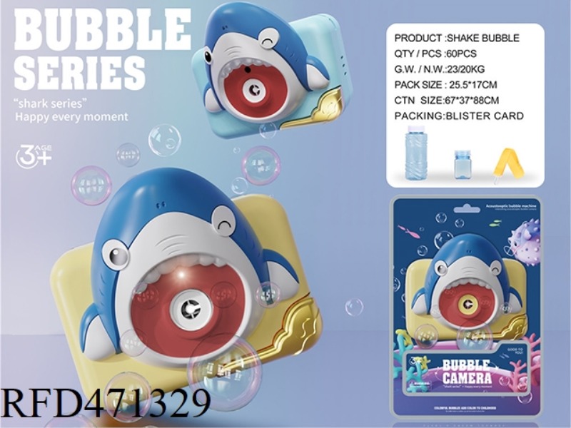 SHARK BUBBLE CAMERA WITH LIGHT AND MUSIC