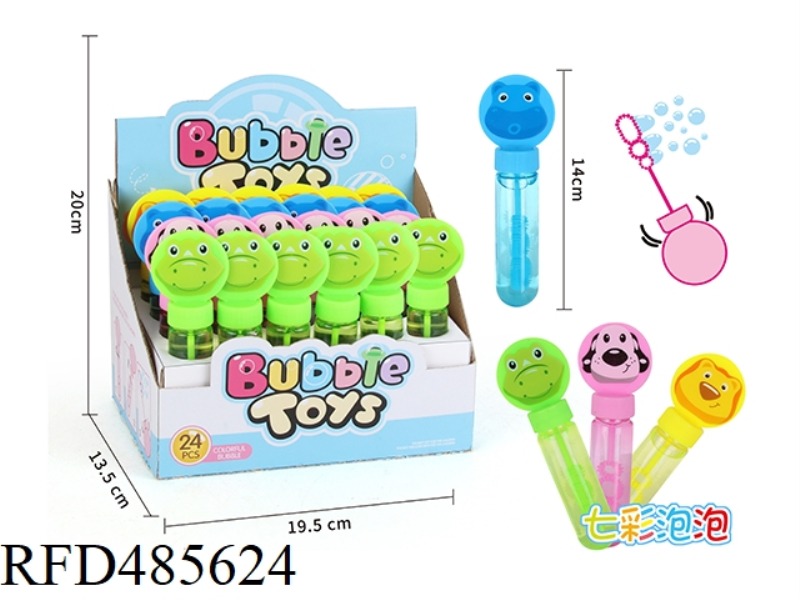 CARTOON ANIMAL BUBBLE STICKS (MINI) 24 / DISPLAY BOX