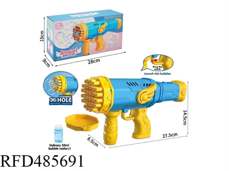 36 HOLE ANGEL BUBBLE GUN (WITH LIGHT)
