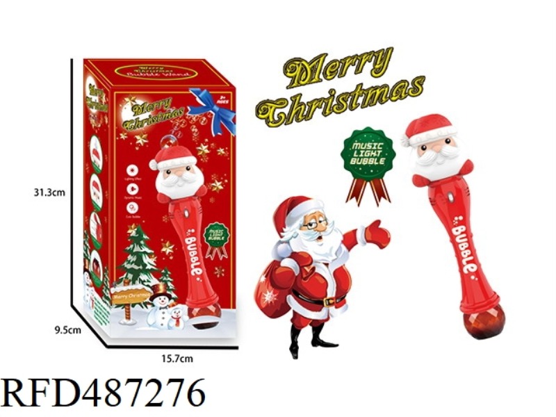 ELECTRIC LIGHT MUSIC SANTA BUBBLE STICK
