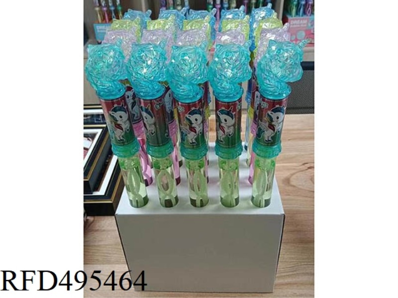 Shinning unicorn bubble wand(20pcs/PDQ)