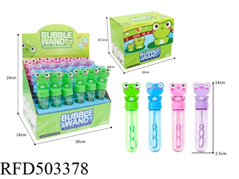FROG BUBBLE ROD (4 COLORS) 24PCS