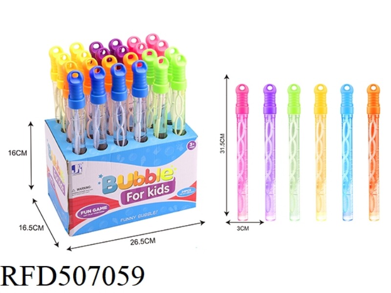 SPIRAL SIX COLOR BUBBLE ROD 24PCS