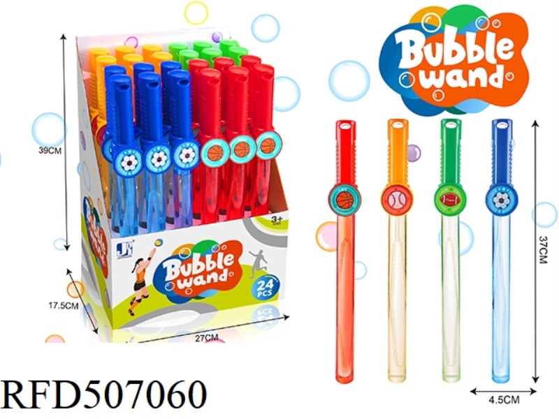 FOOTBALL CARTOON BUBBLE STICK 24PCS