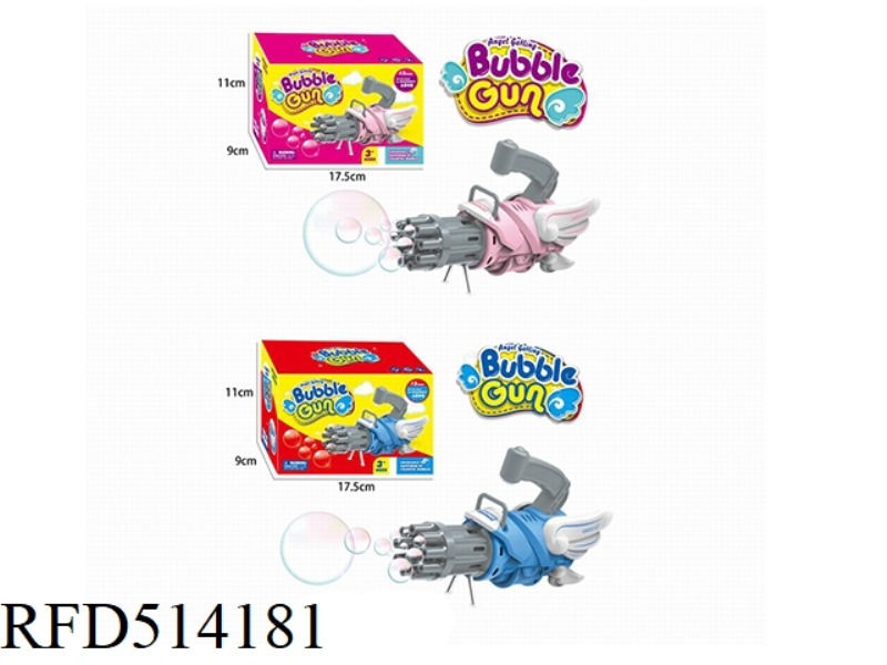 ANGEL GATLING LIGHT 12-HOLE BUBBLE GUN (POWDER/BLUE 2 COLOR MIX)