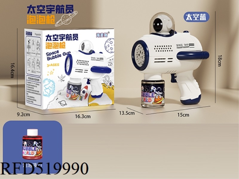 10-HOLE SPACE DOLL AUTOMATIC BUBBLE GUN, BATTERY STYLE