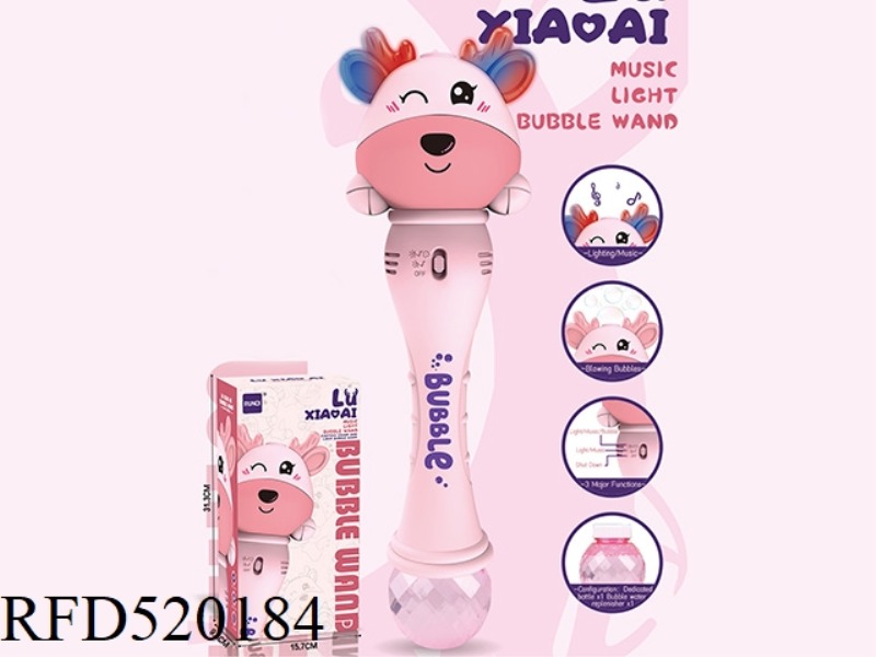 ELECTRIC DEER LOVE BUBBLE STICK (WITH LIGHT AND MUSIC)