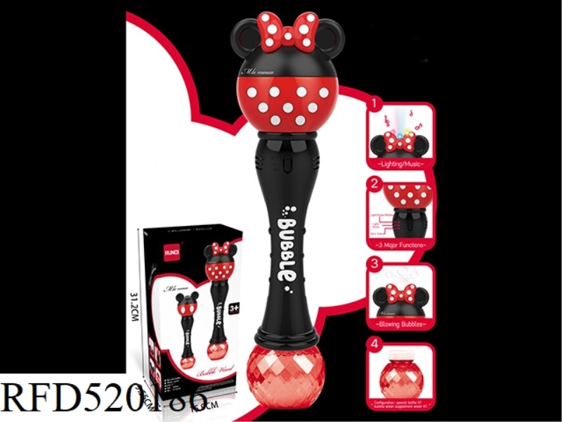 ELECTRIC MINNIE BUBBLE STICK (WITH LIGHT AND MUSIC)