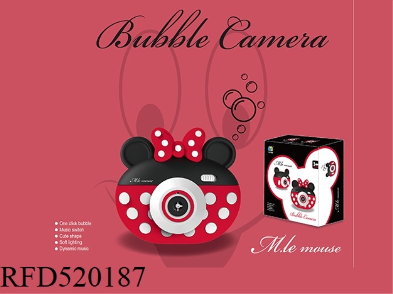 MINNIE BUBBLE CAMERA (WITH LIGHT AND MUSIC)