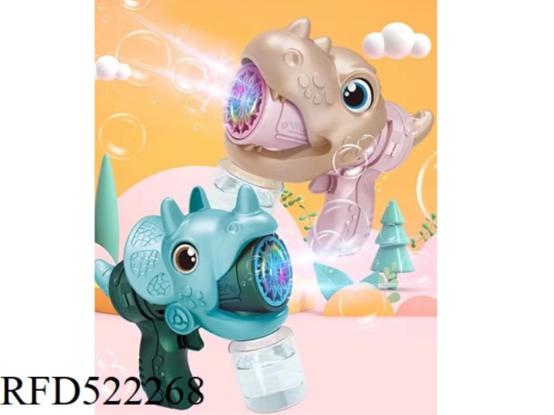 12-HOLE DIY CARTOON DINOSAUR BUBBLE GUN