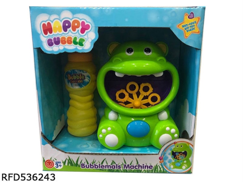 HIPPO ELECTRIC BUBBLE MACHINE (GREEN)