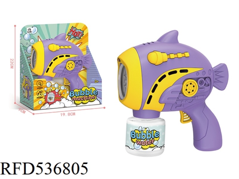 FULLY AUTOMATIC LARGE FIVE-HOLE MECHANICAL FISH BUBBLE GUN LIGHT MUSIC