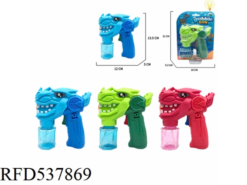 ELECTRIC WITH LIGHTING MECHANICAL DINOSAUR BUBBLE GUN