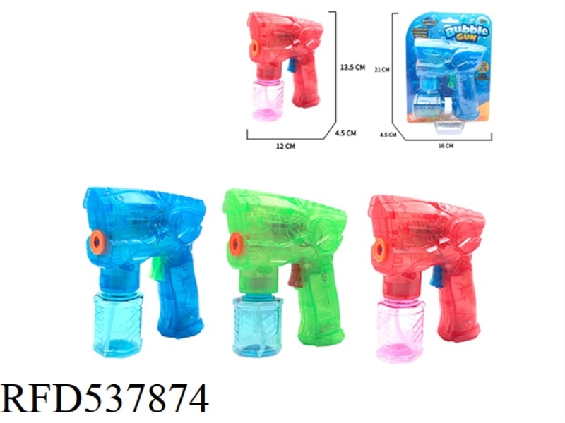ELECTRIC TRANSPARENT SPACE GUN BUBBLE GUN