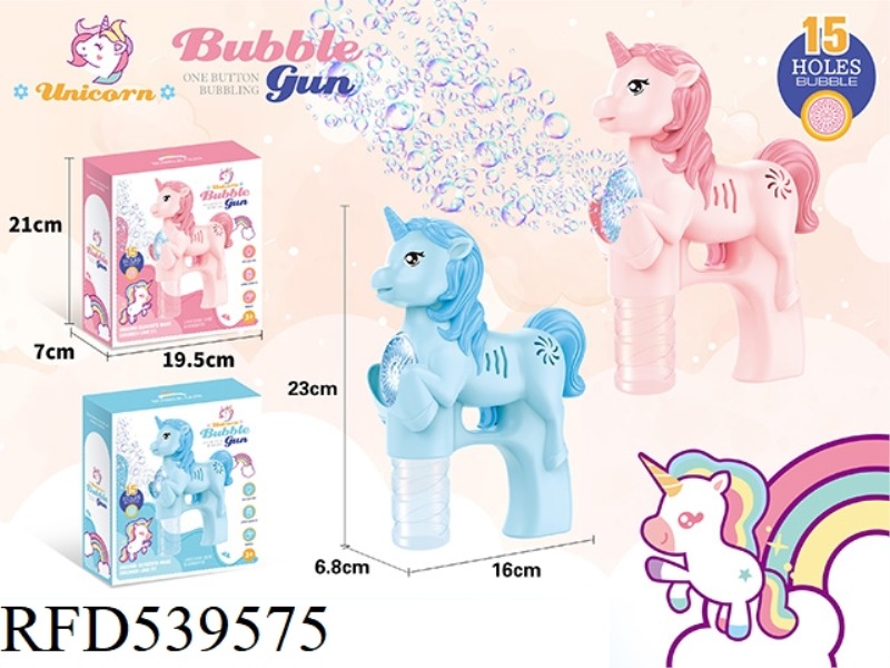 UNICORN 15 HOLE BUBBLE OUT FULLY AUTOMATIC BUBBLE GUN WITH LIGHT