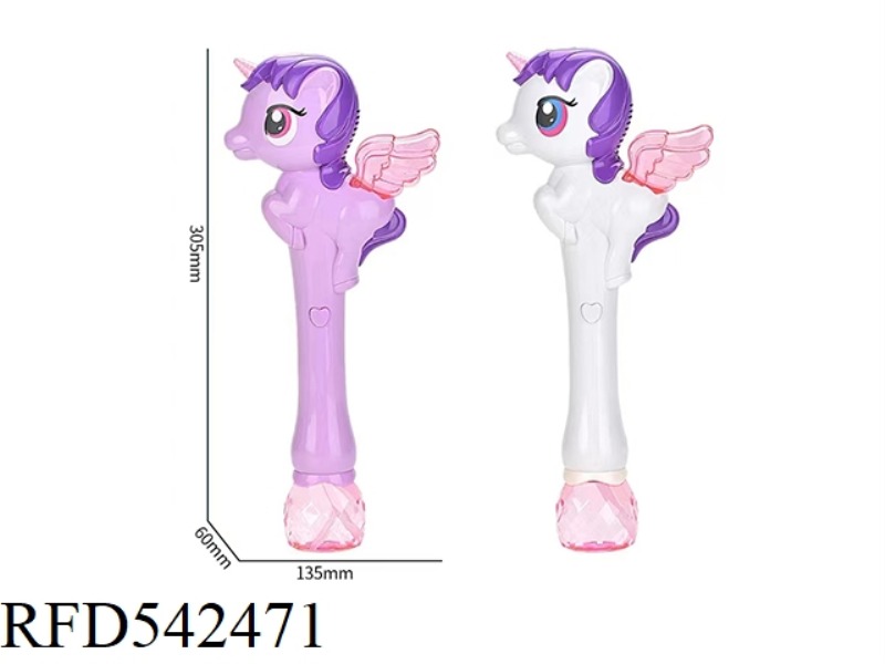 TINY WINGED UNICORN BUBBLE WAND