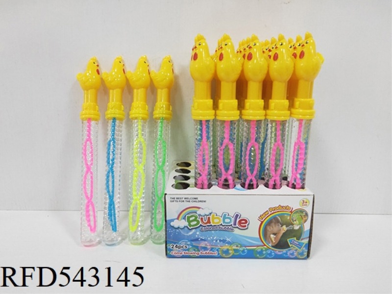 26CM ROOSTER BUBBLE WAND (24 PIECES)