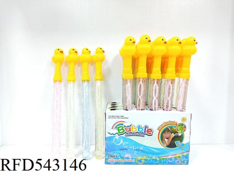 SMALL YELLOW DUCK BUBBLE WAND (24 PCS)
