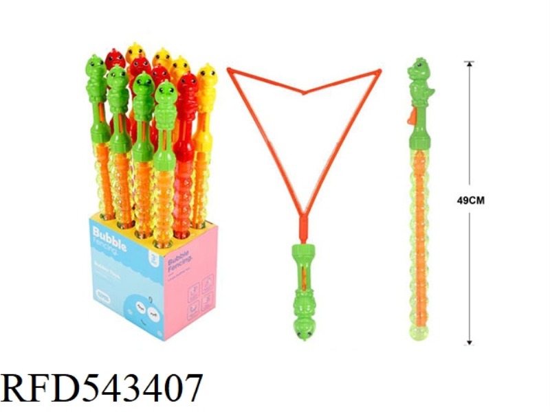 185ML LITTLE DINOSAUR WESTERN SWORD BUBBLE WAND 12PCS/ BOX