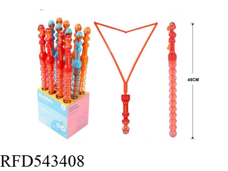 185ML WOODPECKER WESTERN SWORD BUBBLE WAND 12PCS/ BOX