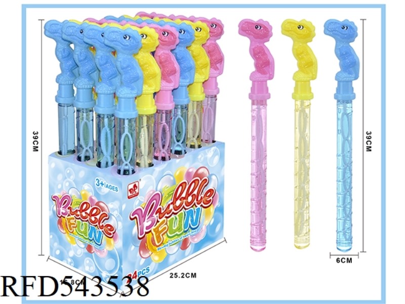DINOSAUR BUBBLE WAND 24PCS