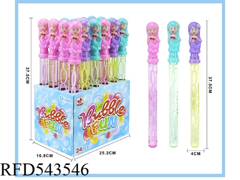 MERMAID BUBBLE WAND 24PCS