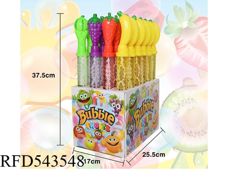 FOUR KINDS OF FRUIT BUBBLE BAR 24PCS