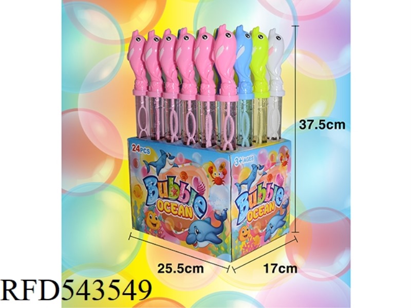 DOLPHIN BUBBLE WAND 24PCS