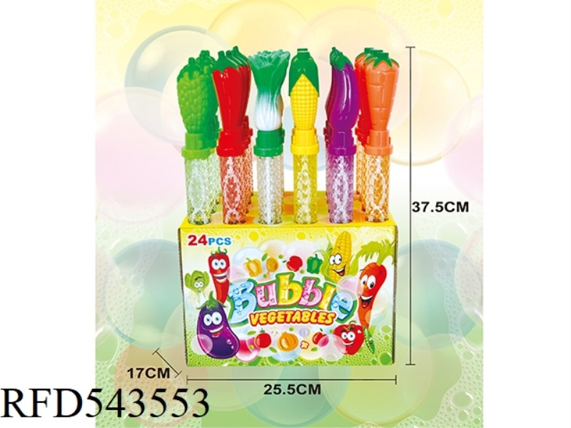 SIX VEGETABLE BUBBLE STICKS 24PCS