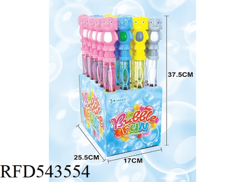 ELEPHANT BUBBLE WAND 24PCS