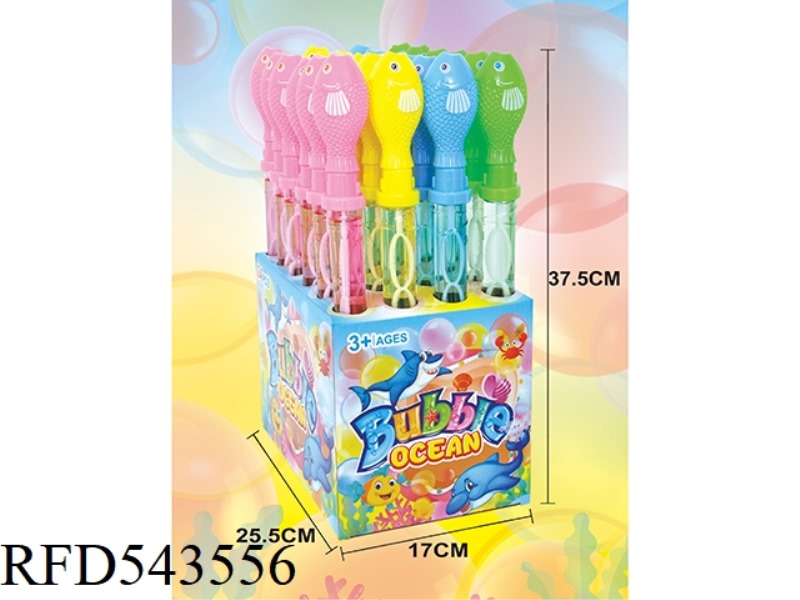 CARTOON FISH BUBBLE STICK 24PCS