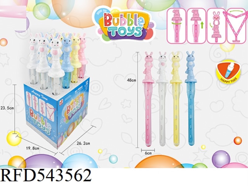 RABBIT BUBBLE WAND 12PCS