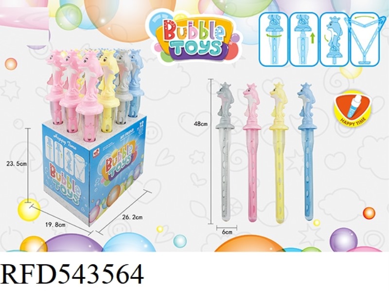 DOLPHIN BUBBLE WAND 12PCS