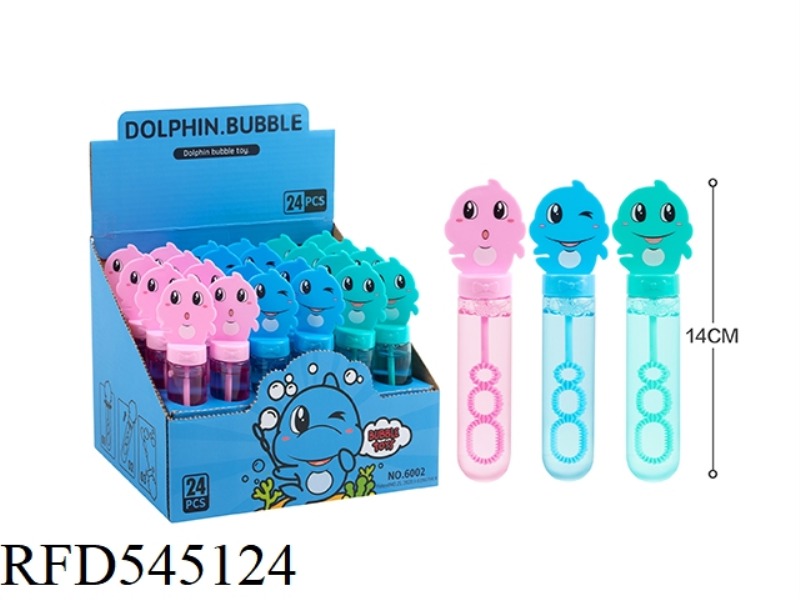 LITTLE DOLPHIN BUBBLE WAND IN A BOX OF 24PCS