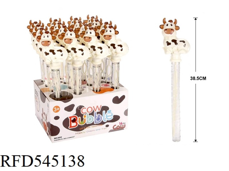 COW RATTLE BUBBLE WAND 16PCS/ BOX