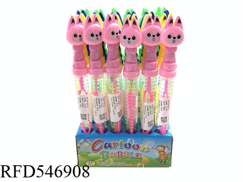 CARTOON ANIMAL BUBBLE WAND 24PCS