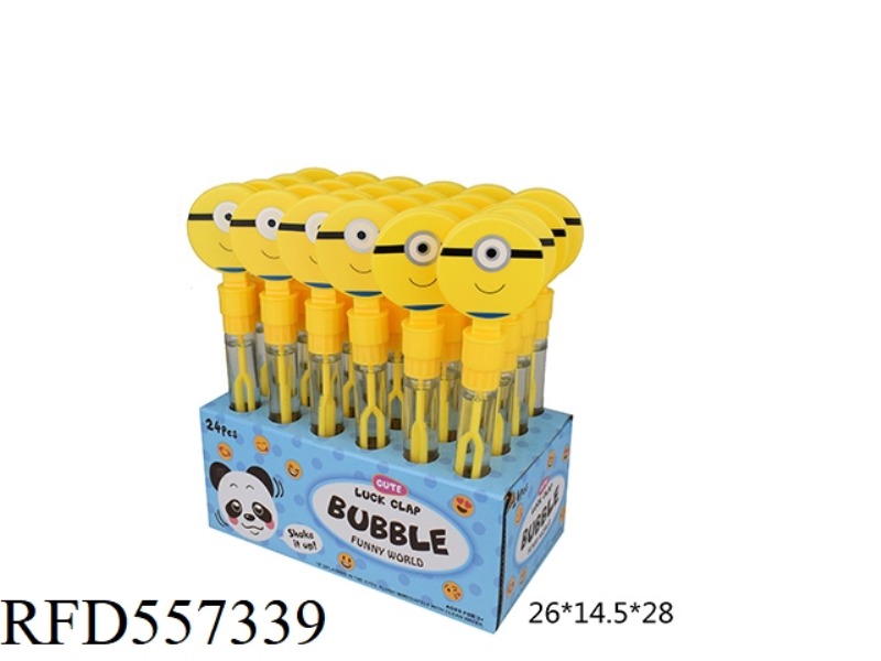 28CM MINIONS PAT HAPPY BUBBLE WAND 24PCS